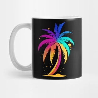 Vibrant Palm Shades - Multicolor Silhouette Mug